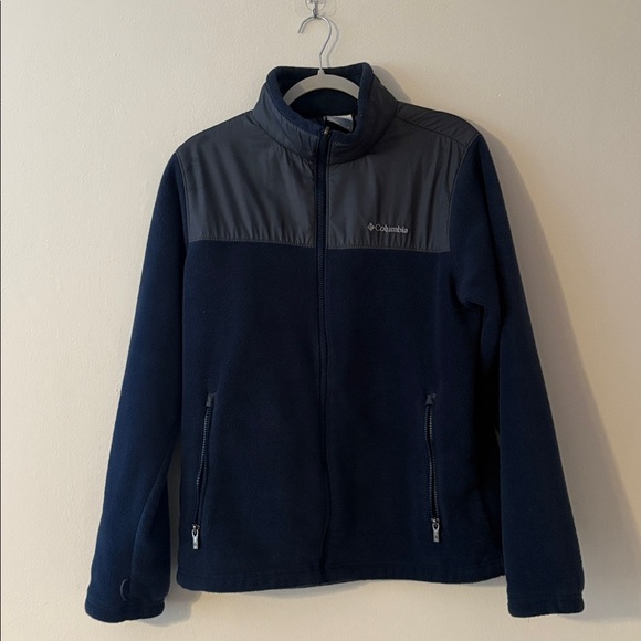 Columbia Dark Blue Fleece Jacket - Picture 1 of 3